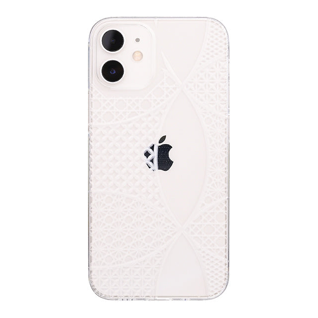 【Web限定】Air Jacket “kiriko” for iPhone12 mini 千代柄・七宝 (クリア)