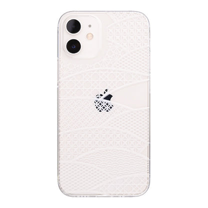 【Web限定】Air Jacket “kiriko” for iPhone12 mini 千代柄・扇 (クリア)