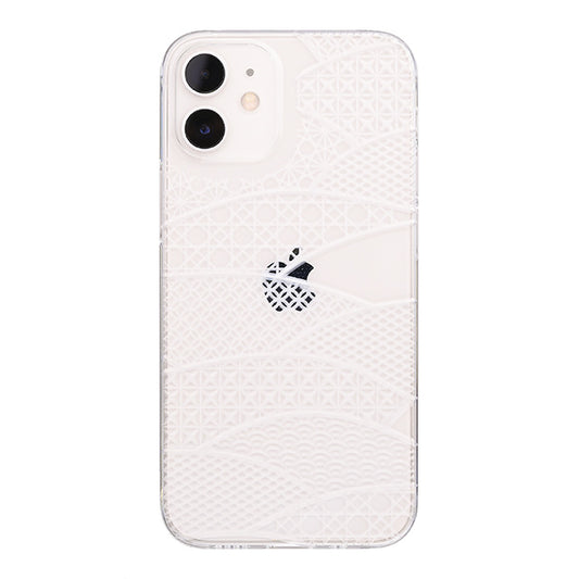 【Web限定】Air Jacket “kiriko” for iPhone12 mini 千代柄・扇 (クリア)