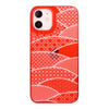 【Web限定】Air Jacket “kiriko” for iPhone12 mini 千代柄・扇 (紅)