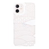 【Web限定】Air Jacket “kiriko” for iPhone12 mini 千代柄・扇 (ピュアホワイト)