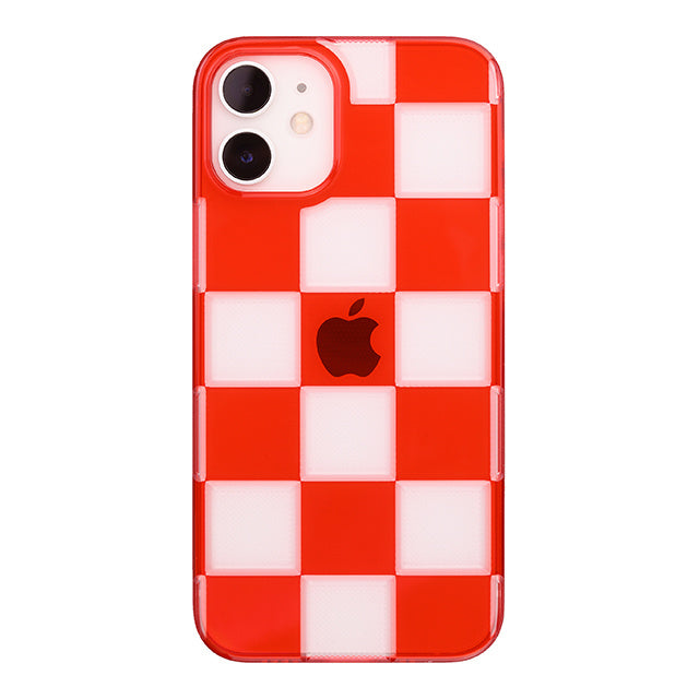 【Web限定】Air Jacket “kiriko” for iPhone12 mini 市松 (紅)