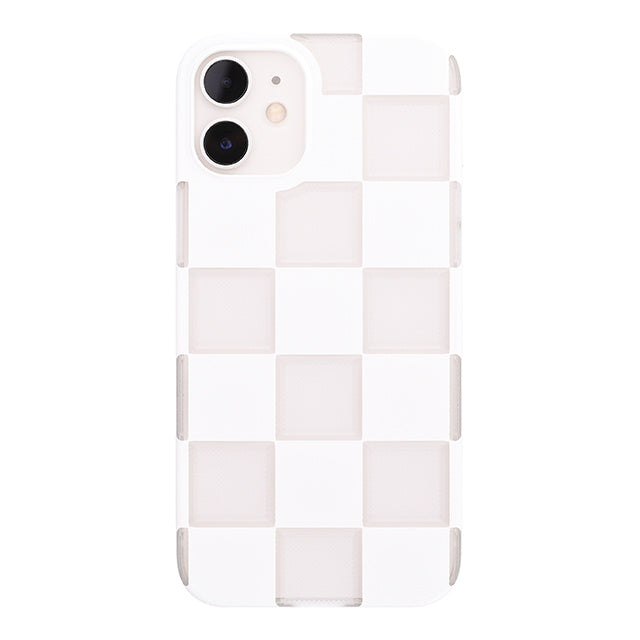 【Web限定】Air Jacket “kiriko” for iPhone12 mini 市松 (ピュアホワイト)