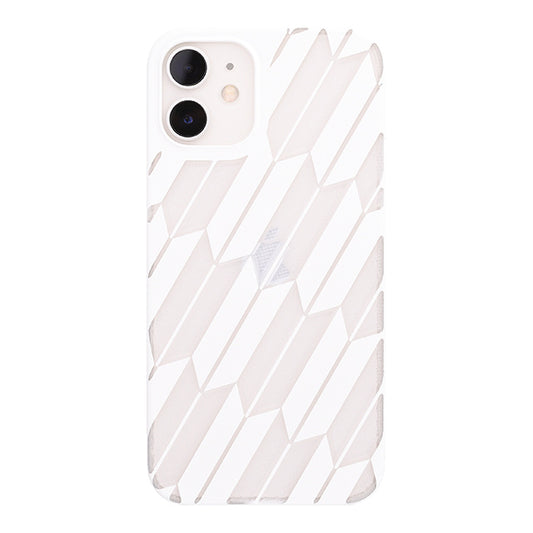 【Web限定】Air Jacket “kiriko” for iPhone12 mini 矢絣 (ピュアホワイト)