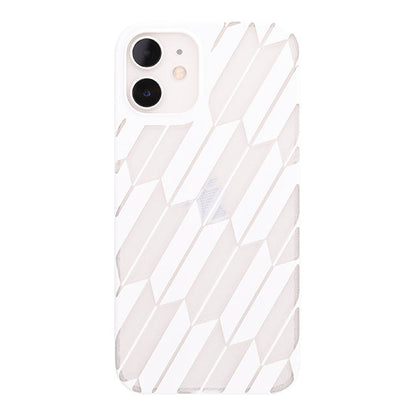 【Web限定】Air Jacket “kiriko” for iPhone12 mini 矢絣 (ピュアホワイト)