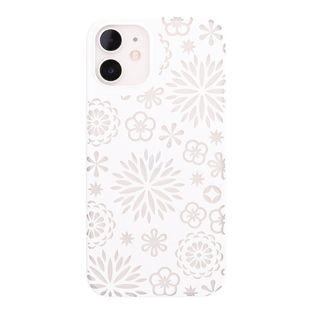 【Web限定】Air Jacket “kiriko” for iPhone12 mini 花 (ピュアホワイト)