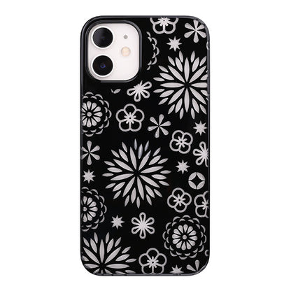 【Web限定】Air Jacket “kiriko” for iPhone12 mini 花 (ピアノブラック)