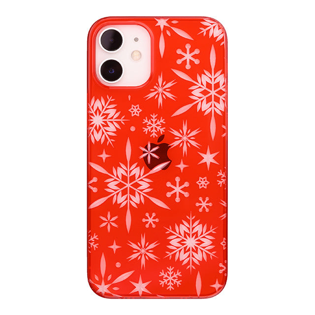 【Web限定】Air Jacket “kiriko” for iPhone12 mini 雪片 (紅)