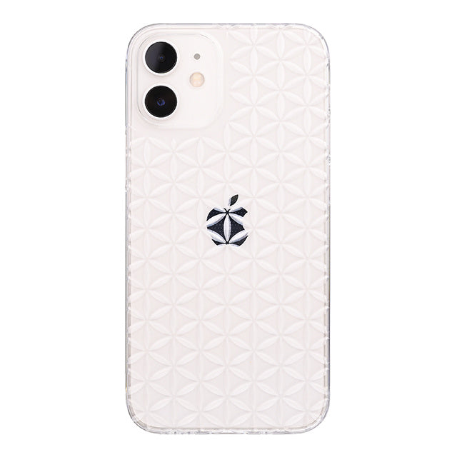 【Web限定】Air Jacket “kiriko” for iPhone12 mini 麻の葉つなぎ (クリア)