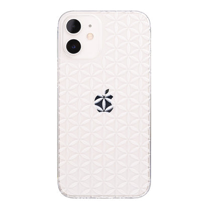 【Web限定】Air Jacket “kiriko” for iPhone12 mini 麻の葉つなぎ (クリア)