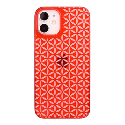 【Web限定】Air Jacket “kiriko” for iPhone12 mini 麻の葉つなぎ (紅)