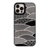 【Web限定】Air Jacket “kiriko” for iPhone12 / iPhone12 Pro 千代柄・扇 (ピアノブラック)