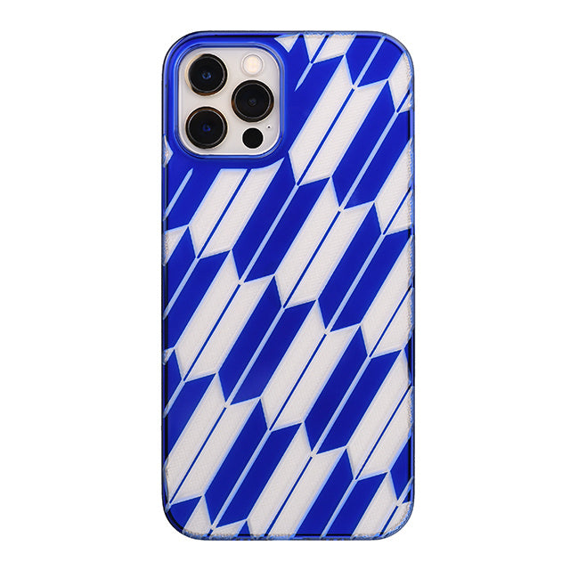 【Web限定】Air Jacket “kiriko” for iPhone12 / iPhone12 Pro 矢絣 (瑠璃)