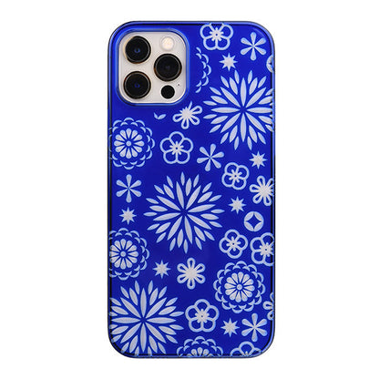 【Web限定】Air Jacket “kiriko” for iPhone12 / iPhone12 Pro 花 (瑠璃)