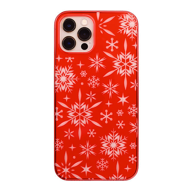 【Web限定】Air Jacket “kiriko” for iPhone12 / iPhone12 Pro 雪片 (紅)