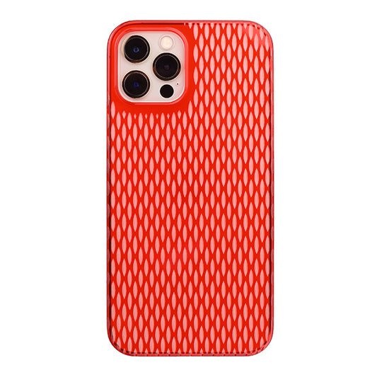 【Web限定】Air Jacket “kiriko” for iPhone12 / iPhone12 Pro 米つなぎ (紅)