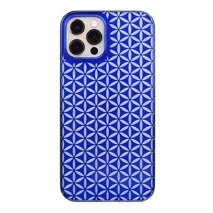 【Web限定】Air Jacket “kiriko” for iPhone12 / iPhone12 Pro 麻の葉つなぎ (瑠璃)