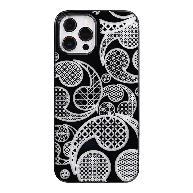 【Web限定】Air Jacket “kiriko” for iPhone12 Pro Max 三つ巴 (ピアノブラック)