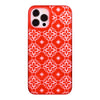 【Web限定】Air Jacket “kiriko” for iPhone12 Pro Max 七宝に花十字 (紅)