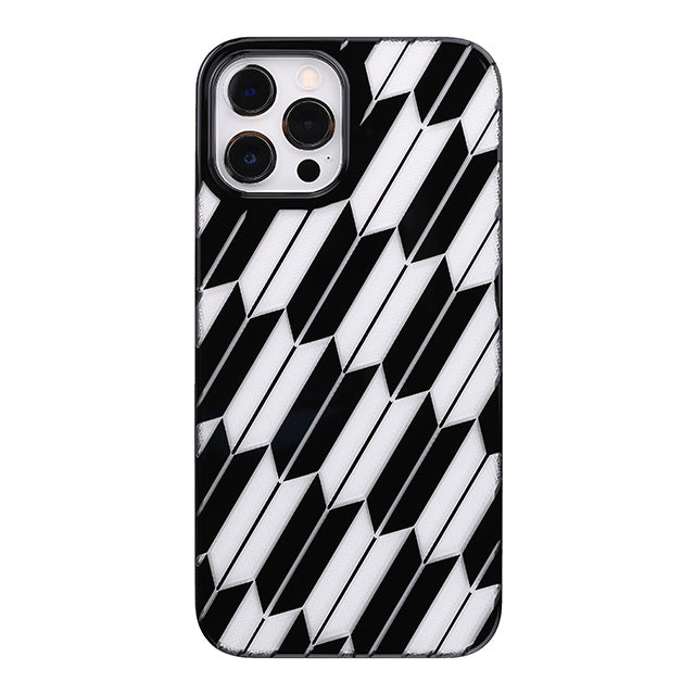 【Web限定】Air Jacket “kiriko” for iPhone12 Pro Max 矢絣 (ピアノブラック)