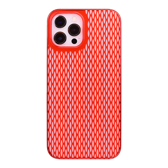 【Web限定】Air Jacket “kiriko” for iPhone12 Pro Max 米つなぎ (紅)