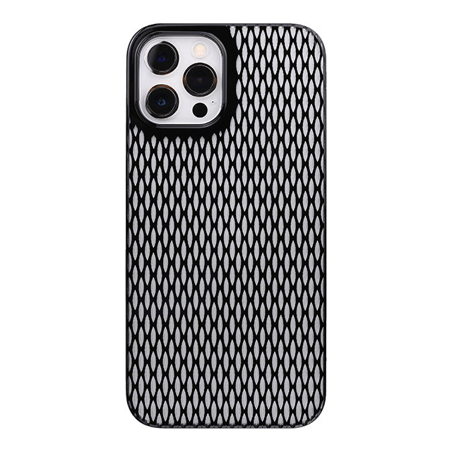 【Web限定】Air Jacket “kiriko” for iPhone12 Pro Max 米つなぎ (ピアノブラック)