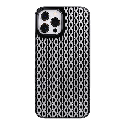 【Web限定】Air Jacket “kiriko” for iPhone12 Pro Max 米つなぎ (ピアノブラック)