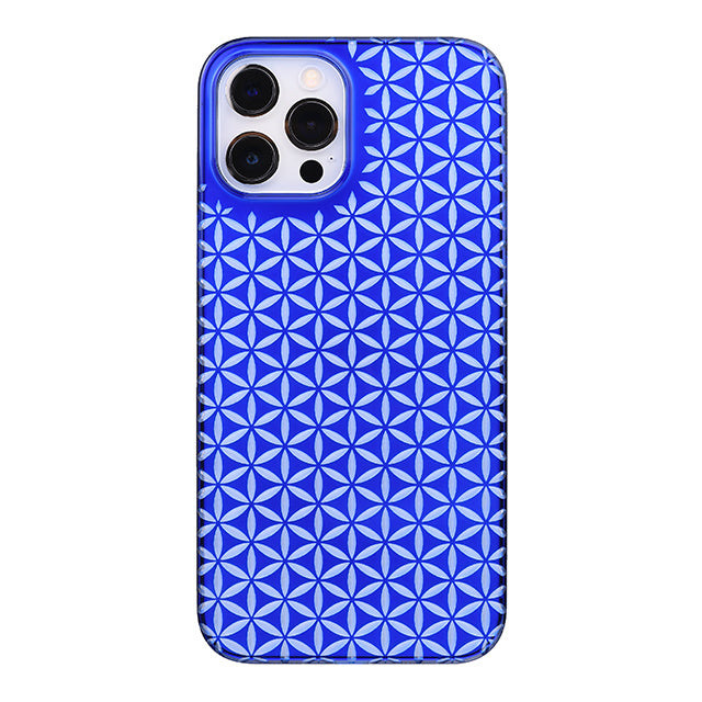 【Web限定】Air Jacket “kiriko” for iPhone12 Pro Max 麻の葉つなぎ (瑠璃)