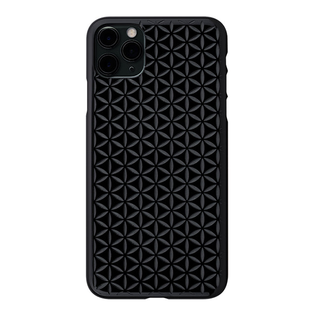 【Web限定】Air Jacket “kiriko” for iPhone11 Pro Max 麻の葉つなぎ (ピアノブラック)