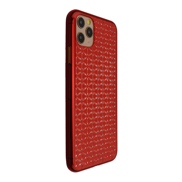 【Web限定】Air Jacket “kiriko” for iPhone11 Pro Max 麻の葉つなぎ (紅)