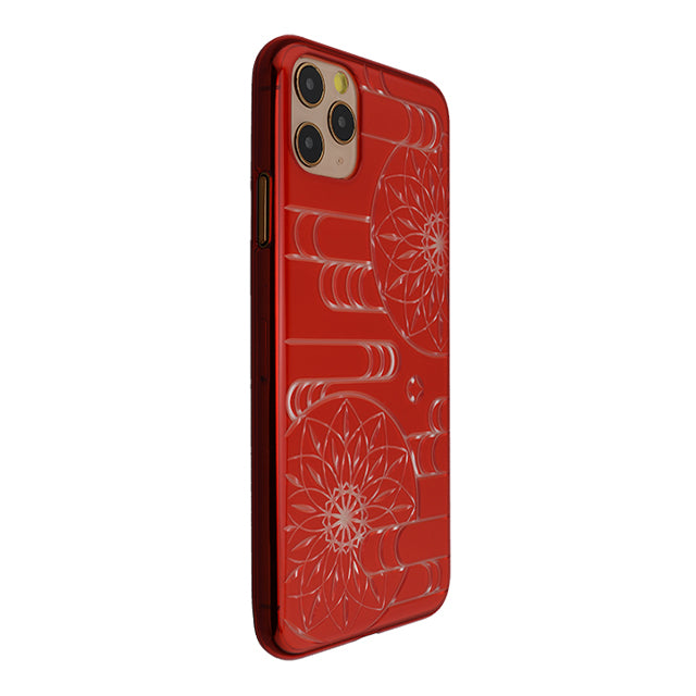 【Web限定】Air Jacket “kiriko” for iPhone11 Pro Max エ霞に鞠 (紅)