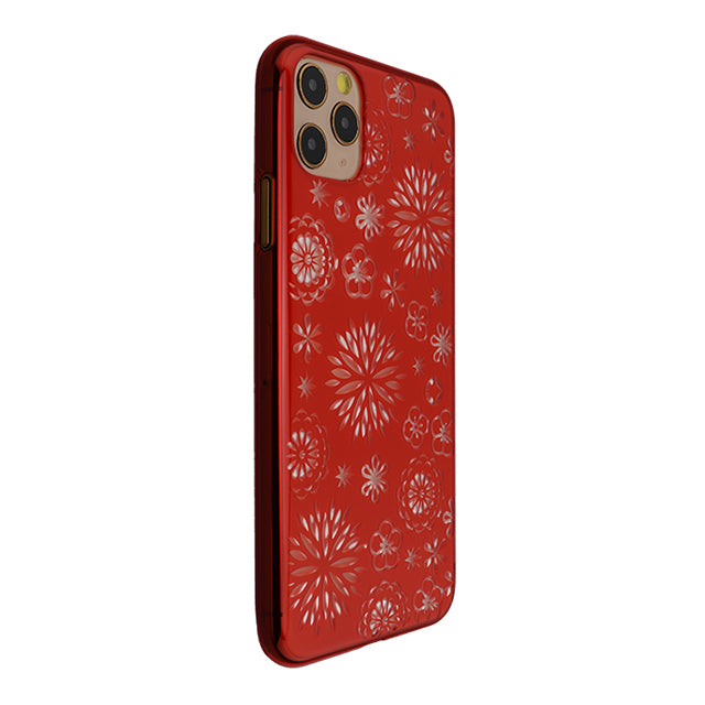 【Web限定】Air Jacket “kiriko” for iPhone11 Pro Max 花 (紅)