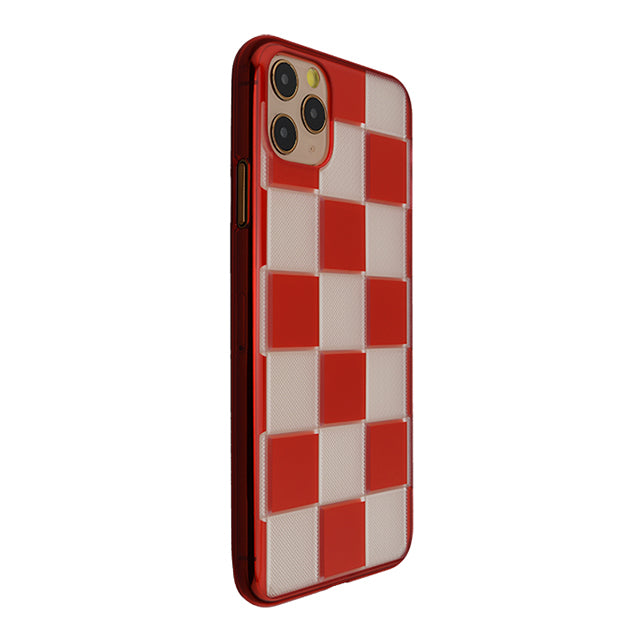 【Web限定】Air Jacket “kiriko” for iPhone11 Pro Max 市松 (紅)