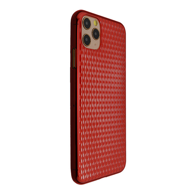 【Web限定】Air Jacket “kiriko” for iPhone11 Pro Max 米つなぎ (紅)