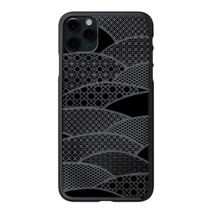 【Web限定】Air Jacket “kiriko” for iPhone11 Pro Max 千代柄(扇) (ピアノブラック)