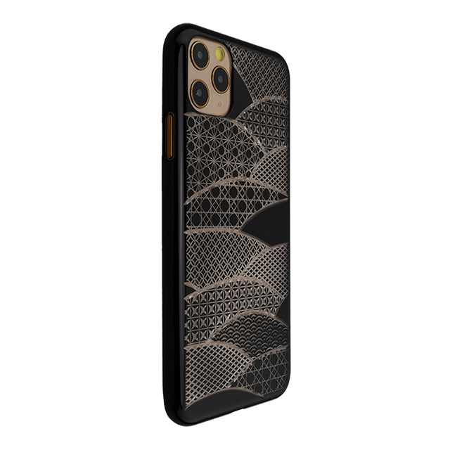 【Web限定】Air Jacket “kiriko” for iPhone11 Pro Max 千代柄(扇) (ピアノブラック)