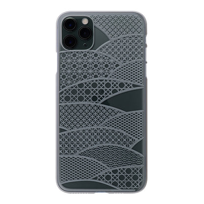 【Web限定】Air Jacket “kiriko” for iPhone11 Pro Max 千代柄(扇) (クリア)