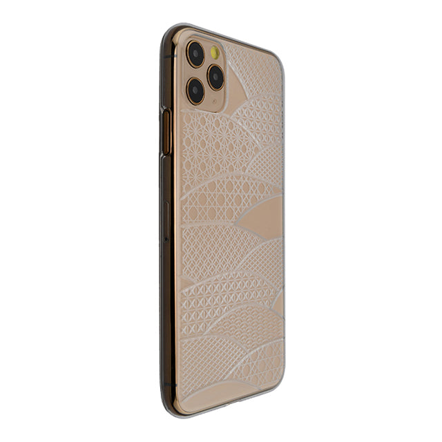 【Web限定】Air Jacket “kiriko” for iPhone11 Pro Max 千代柄(扇) (クリア)