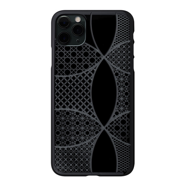 【Web限定】Air Jacket “kiriko” for iPhone11 Pro Max 千代柄(七宝) (ピアノブラック)