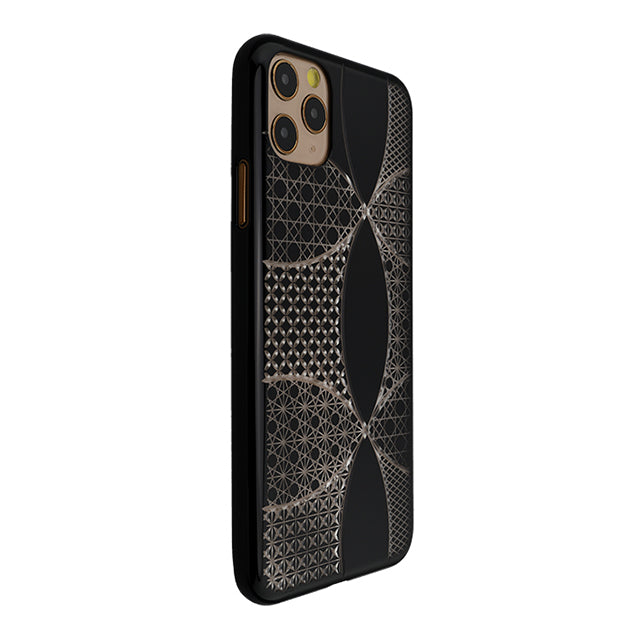 【Web限定】Air Jacket “kiriko” for iPhone11 Pro Max 千代柄(七宝) (ピアノブラック)