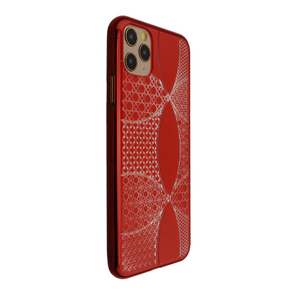 【Web限定】Air Jacket “kiriko” for iPhone11 Pro Max 千代柄(七宝) (紅)