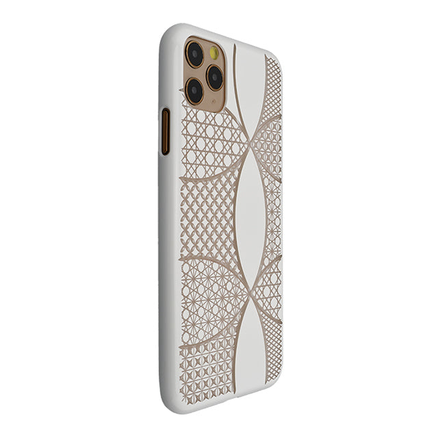 【Web限定】Air Jacket “kiriko” for iPhone11 Pro Max 千代柄(七宝) (ピュアホワイト)