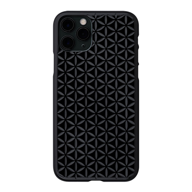 【Web限定】Air Jacket “kiriko” for iPhone11 Pro 麻の葉つなぎ (ピアノブラック)