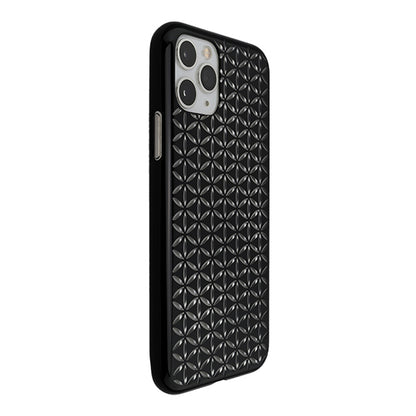 【Web限定】Air Jacket “kiriko” for iPhone11 Pro 麻の葉つなぎ (ピアノブラック)