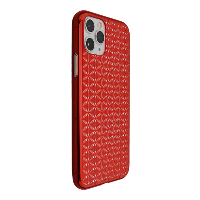 【Web限定】Air Jacket “kiriko” for iPhone11 Pro 麻の葉つなぎ (紅)