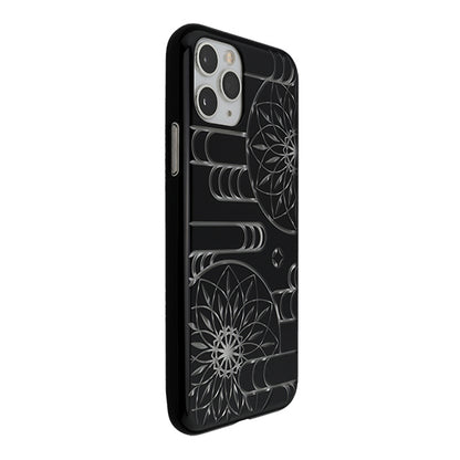 【Web限定】Air Jacket “kiriko” for iPhone11 Pro エ霞に鞠 (ピアノブラック)