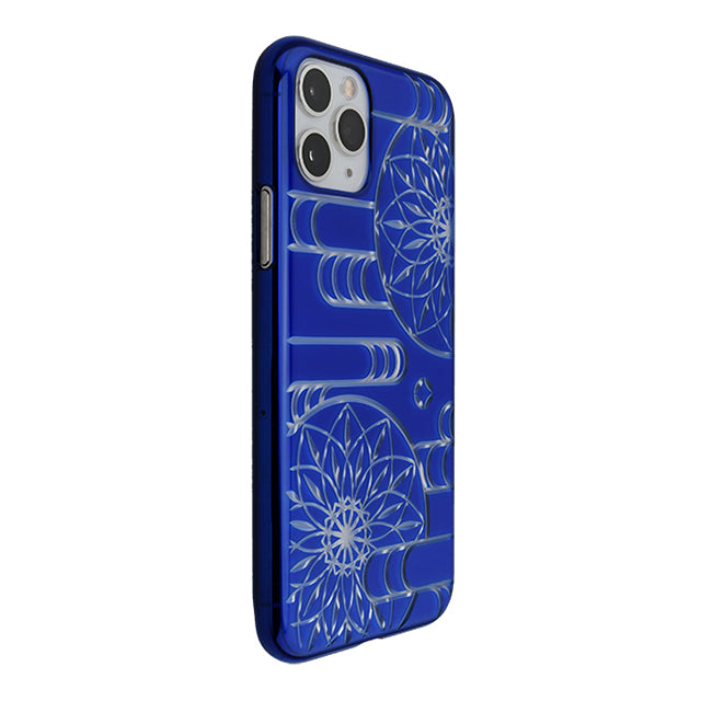 【Web限定】Air Jacket “kiriko” for iPhone11 Pro エ霞に鞠 (瑠璃)