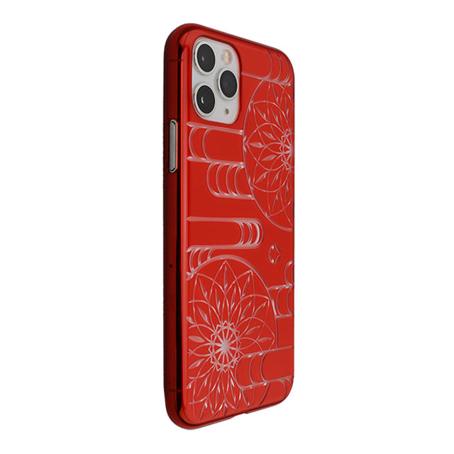 【Web限定】Air Jacket “kiriko” for iPhone11 Pro エ霞に鞠 (紅)