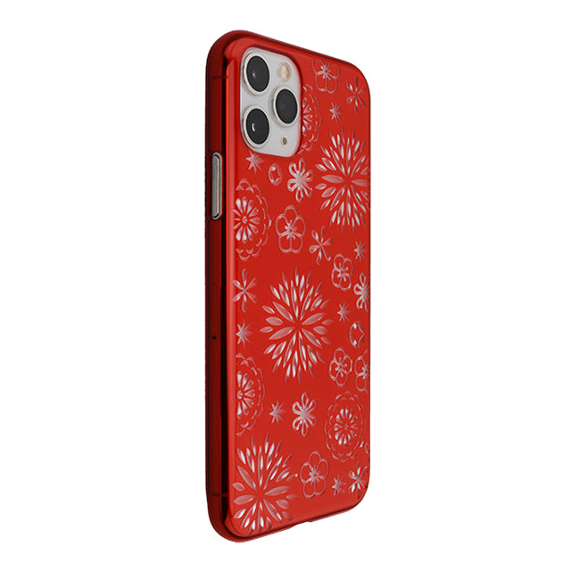 【Web限定】Air Jacket “kiriko” for iPhone11 Pro 花 (紅)