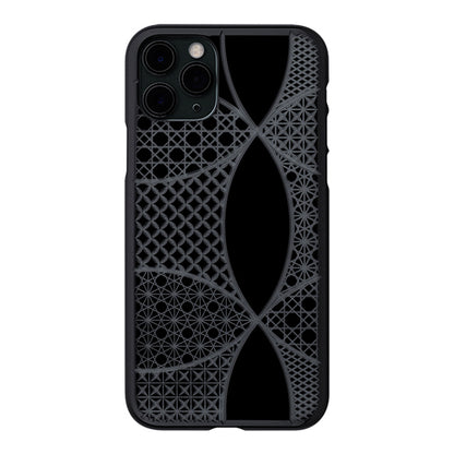 【Web限定】Air Jacket “kiriko” for iPhone11 Pro 千代柄(七宝) (ピアノブラック)